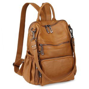 Travel Backpack Purse for Women Vegan Leather Ladies Fashion Tassel Shoulder🕷